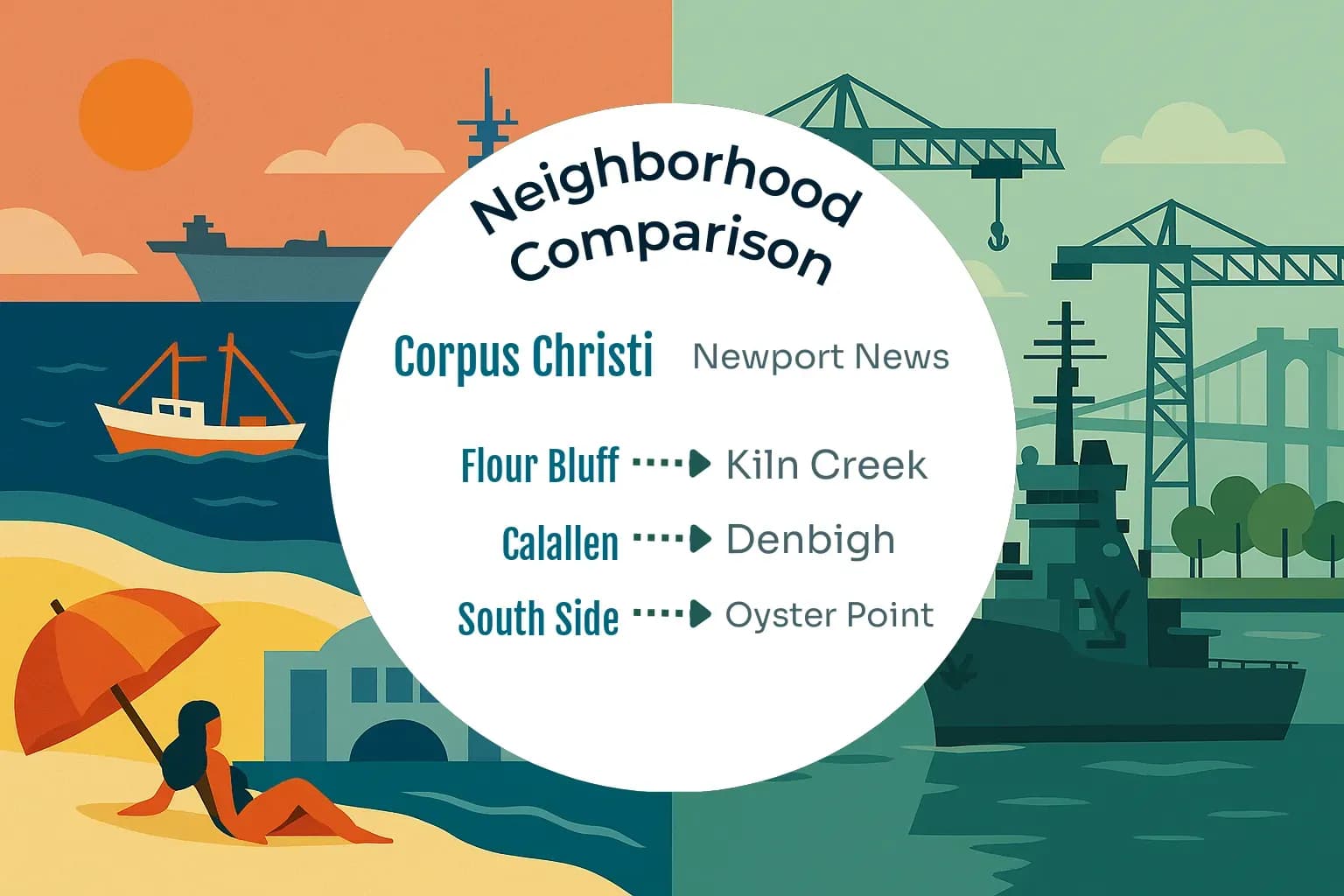 Corpus Christi vs Newport News Neighborhood Comparison
