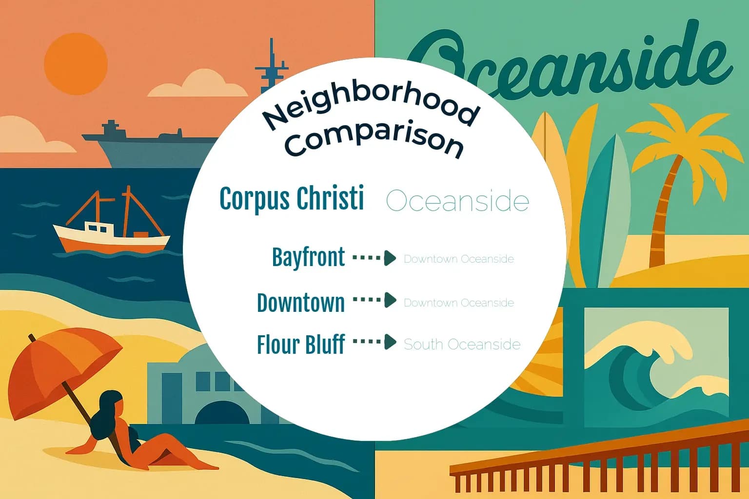 Corpus Christi vs Oceanside Neighborhood Comparison