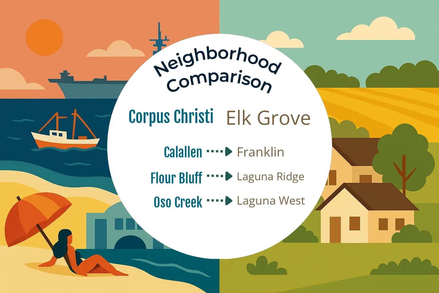 Corpus Christi vs Elk Grove Neighborhood Comparison