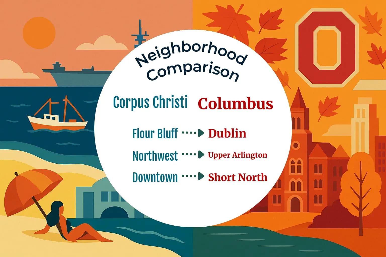 Corpus Christi vs Columbus Neighborhood Comparison