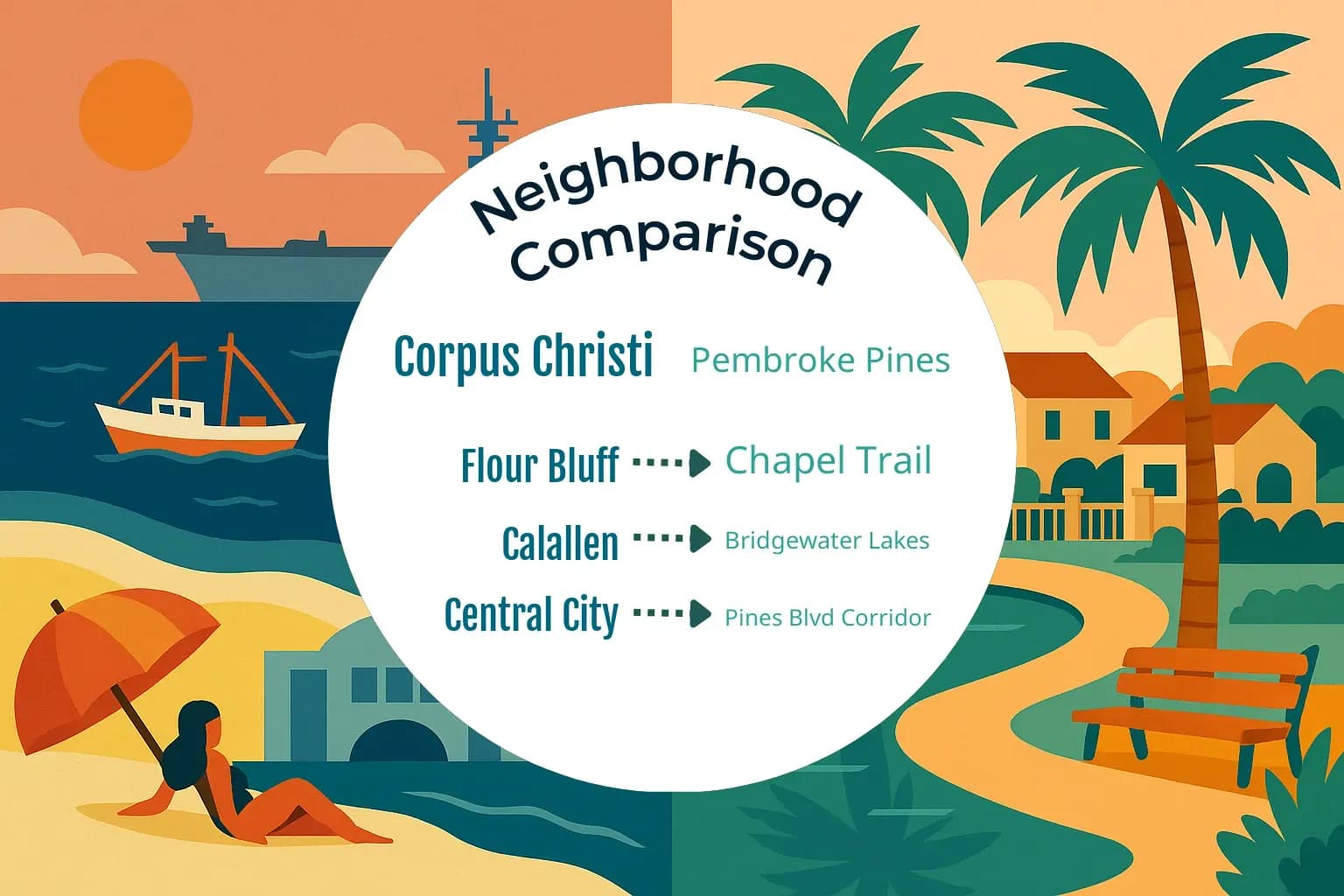 Corpus Christi vs Pembroke Pines Neighborhood Comparison
