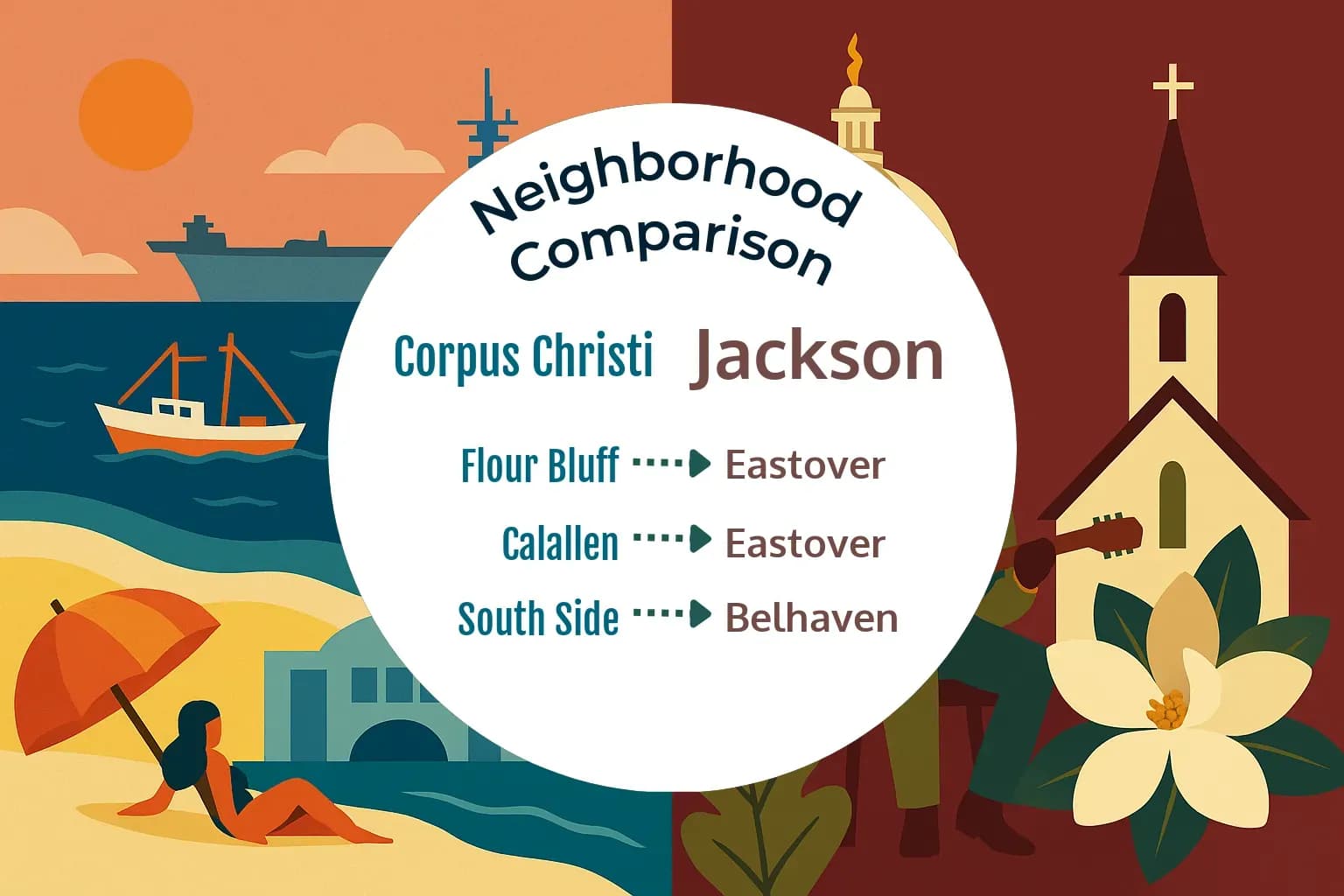 Corpus Christi vs Jackson Neighborhood Comparison