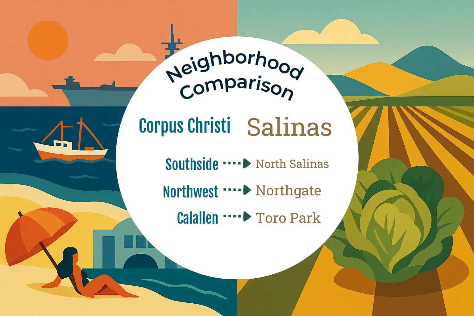 Corpus Christi vs Salinas Neighborhood Comparison