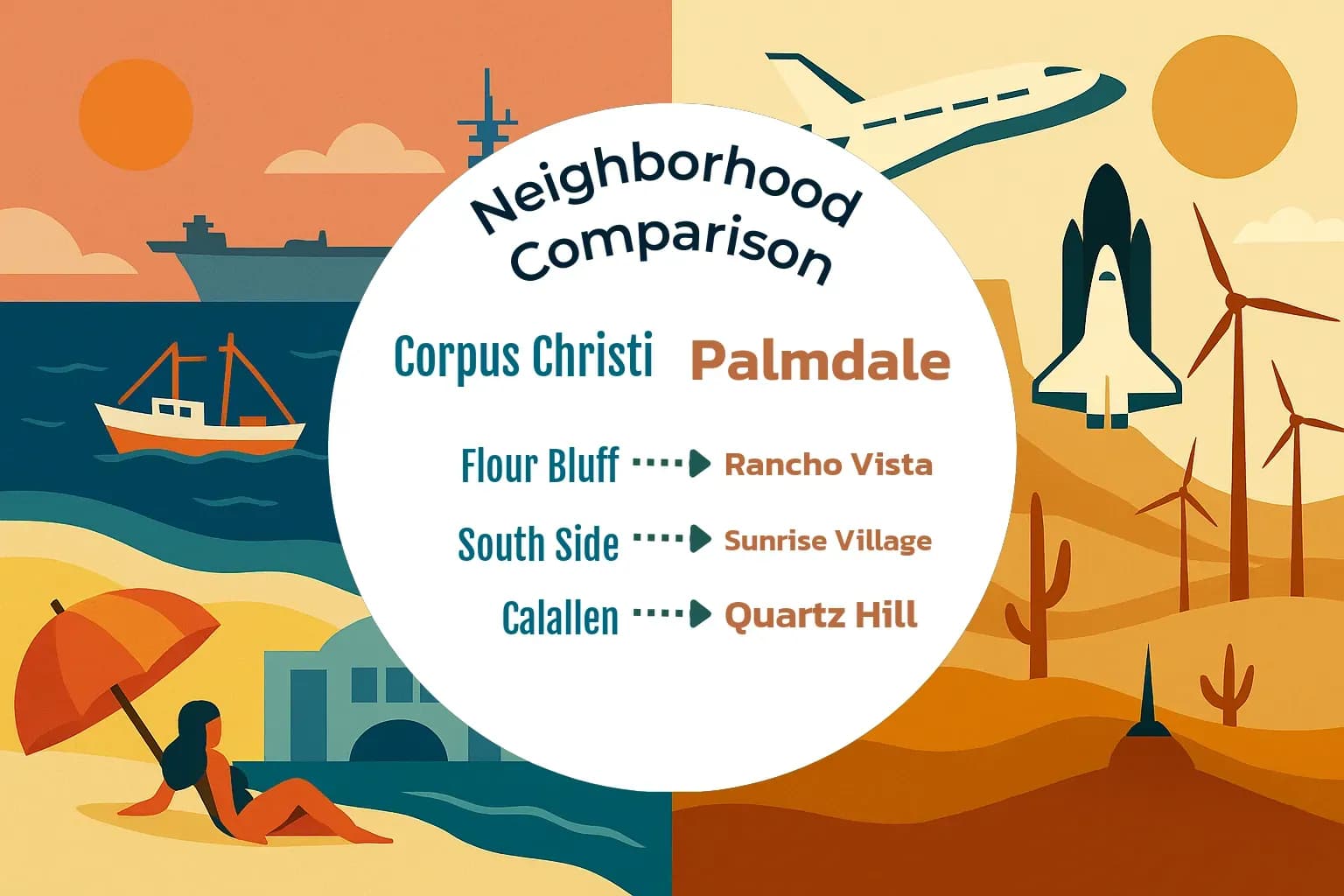 Corpus Christi vs Palmdale Neighborhood Comparison