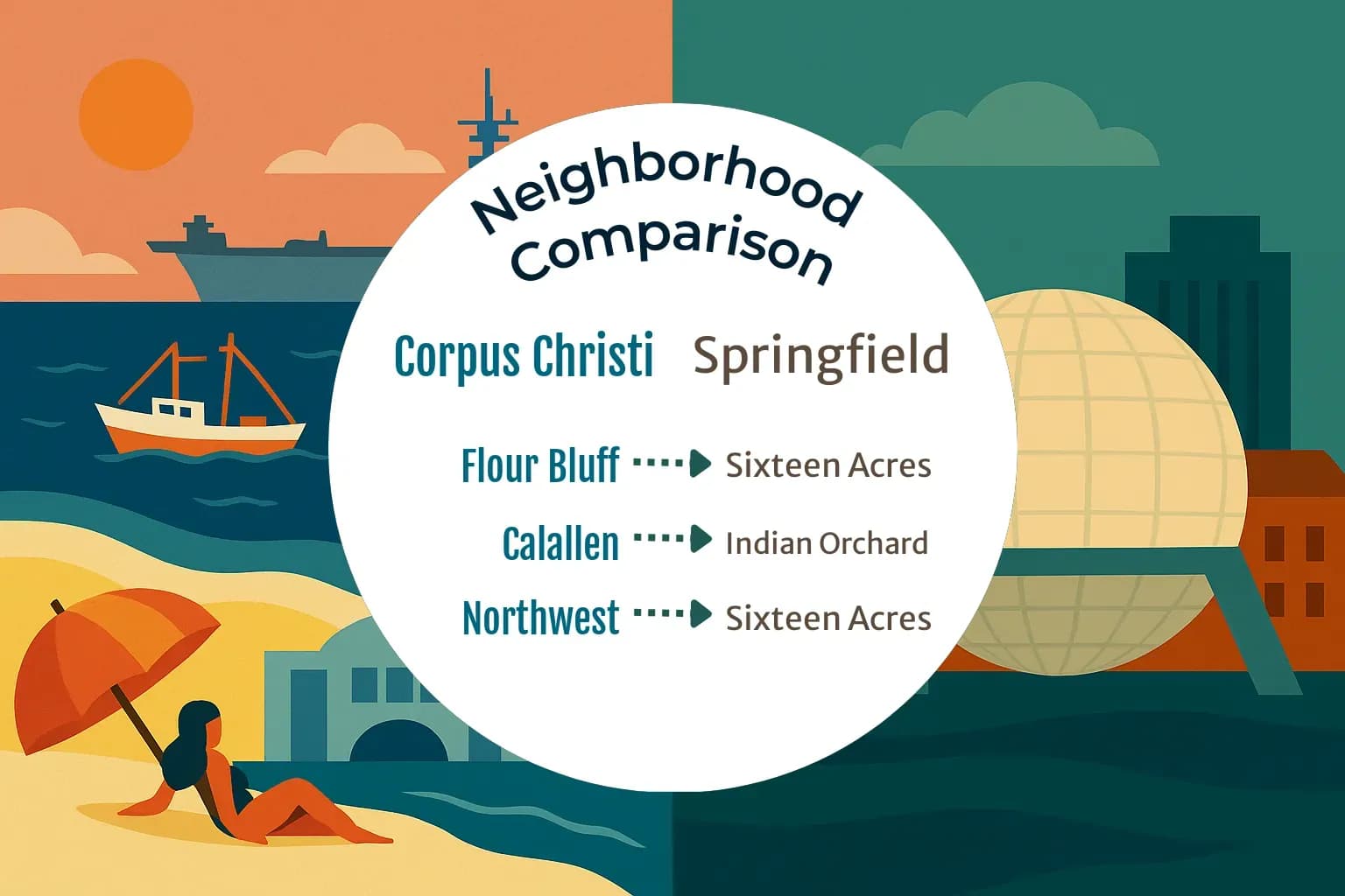 Corpus Christi vs Springfield Neighborhood Comparison