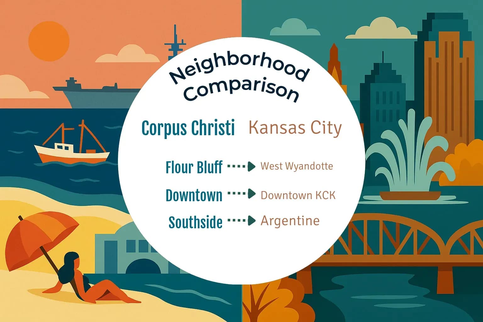 Corpus Christi vs Kansas City Neighborhood Comparison