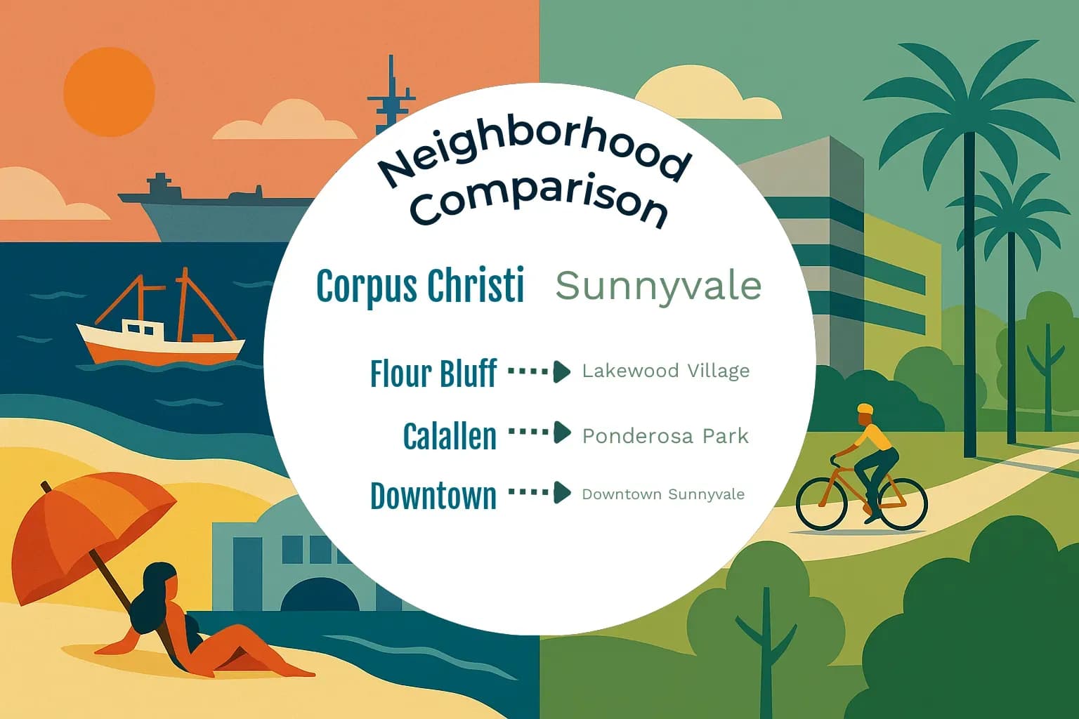 Corpus Christi vs Sunnyvale Neighborhood Comparison