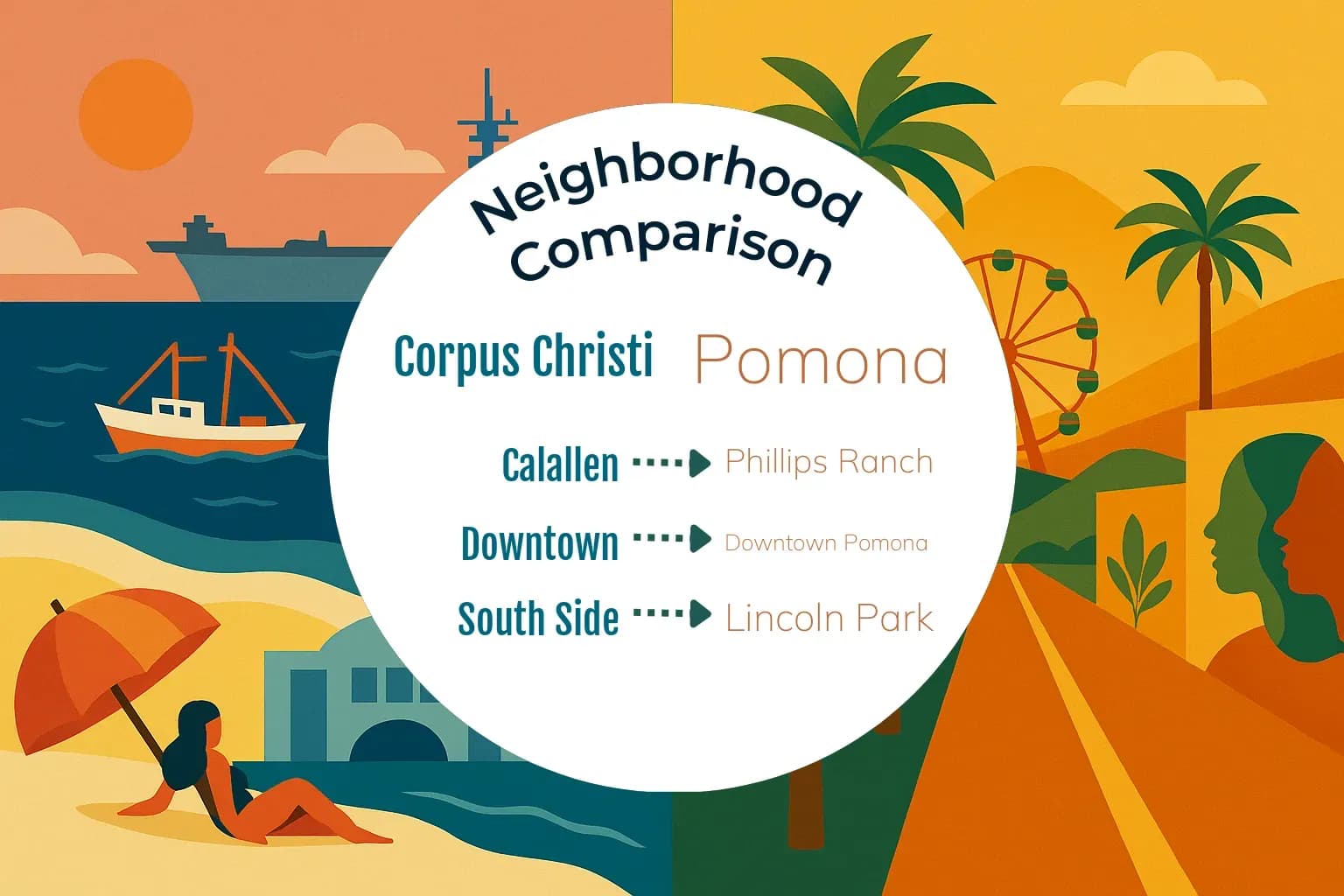 Corpus Christi vs Pomona Neighborhood Comparison
