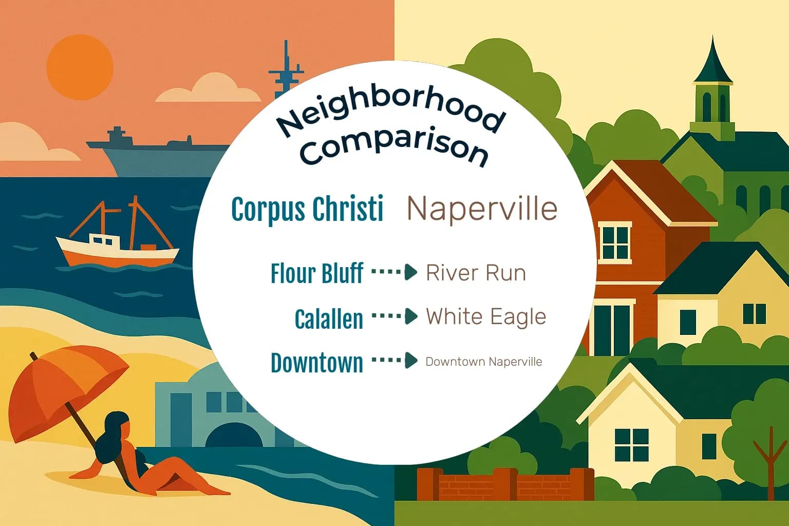 Corpus Christi vs Naperville Neighborhood Comparison