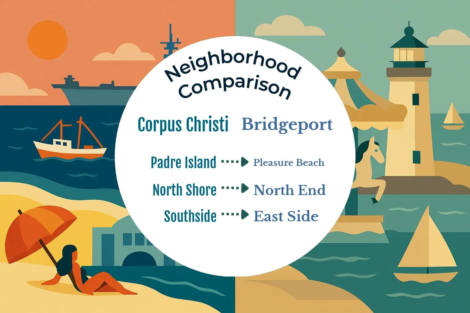 Corpus Christi vs Bridgeport Neighborhood Comparison