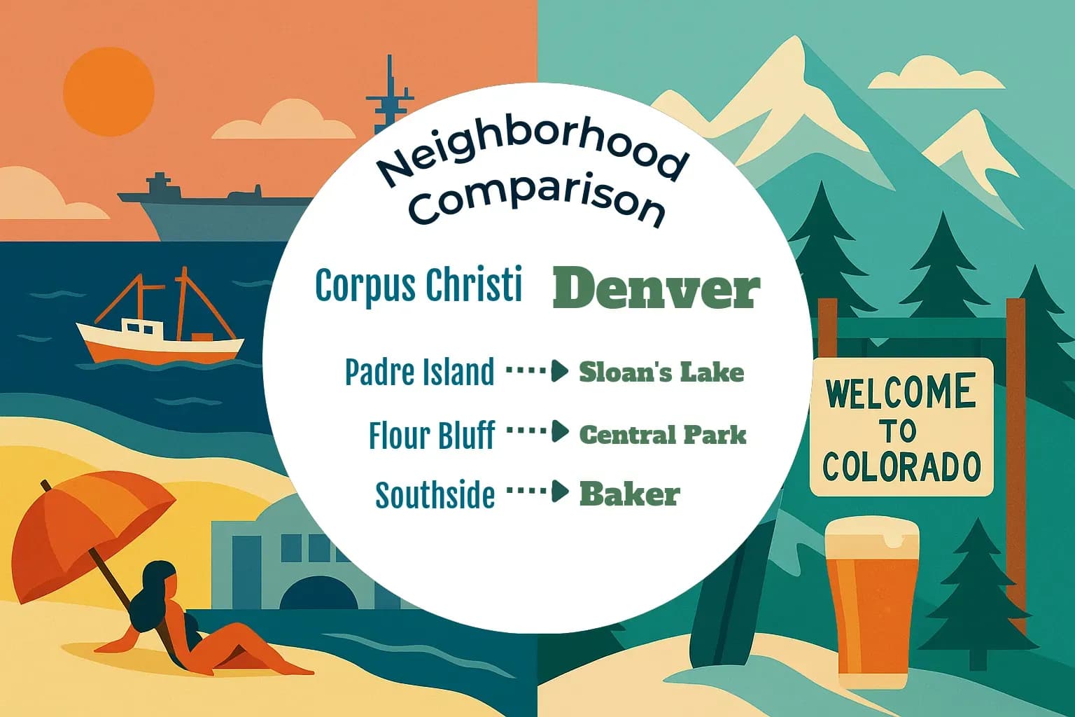 Corpus Christi vs Denver Neighborhood Comparison