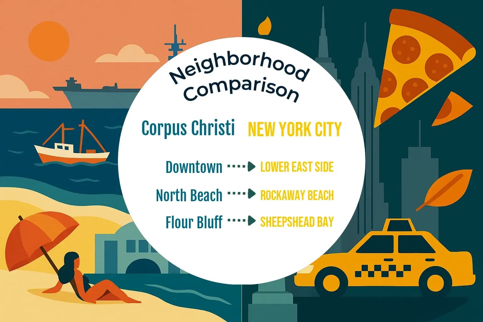 Corpus Christi vs New York City Neighborhood Comparison