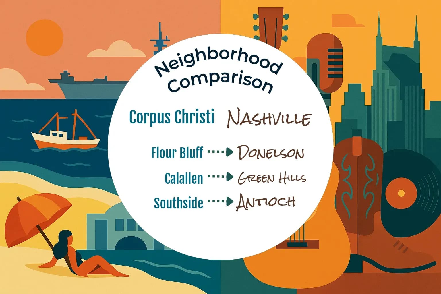 Corpus Christi vs Nashville Neighborhood Comparison