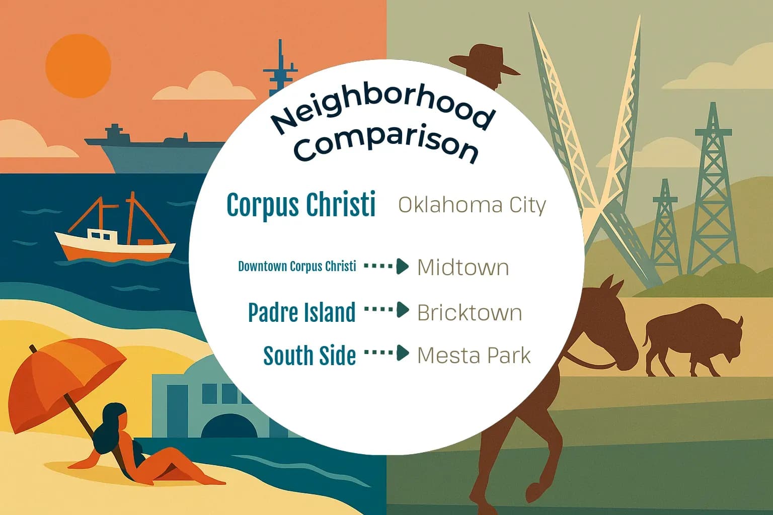 Corpus Christi vs Oklahoma City Neighborhood Comparison