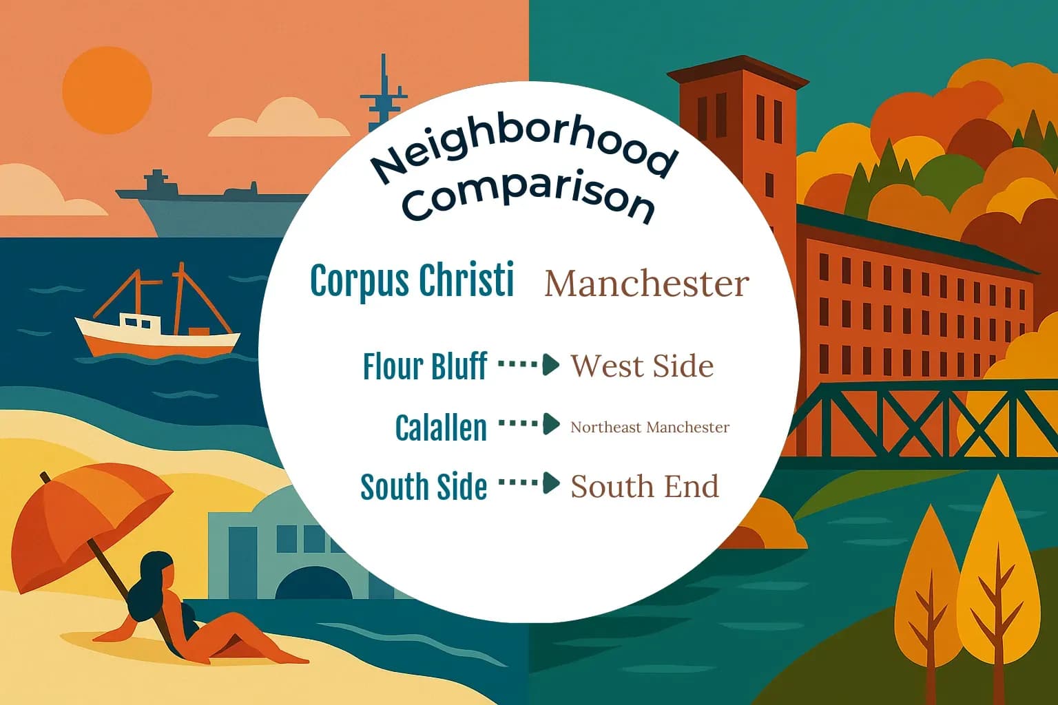 Corpus Christi vs Manchester Neighborhood Comparison