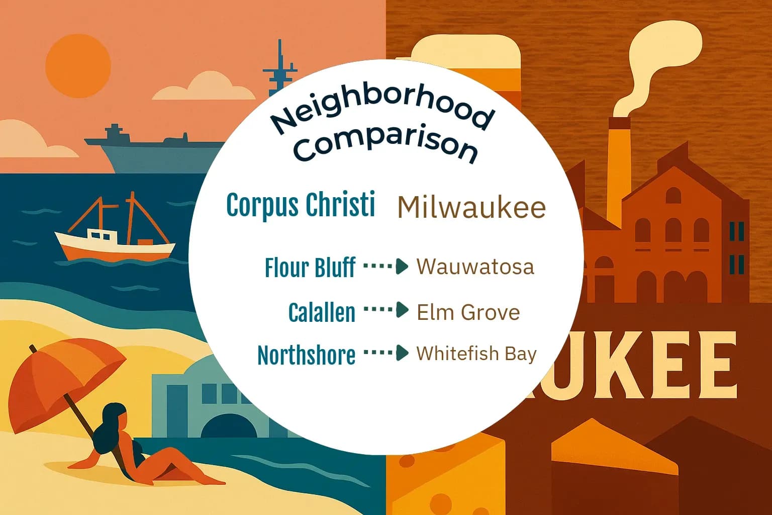 Corpus Christi vs Milwaukee Neighborhood Comparison