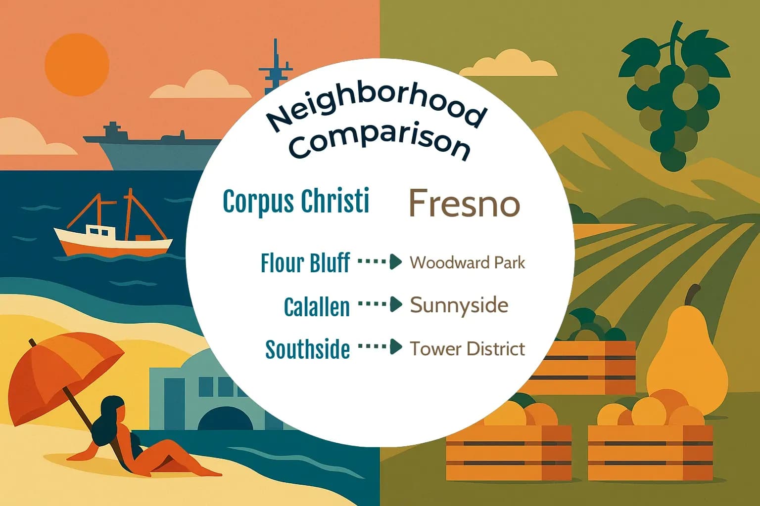 Corpus Christi vs Fresno Neighborhood Comparison