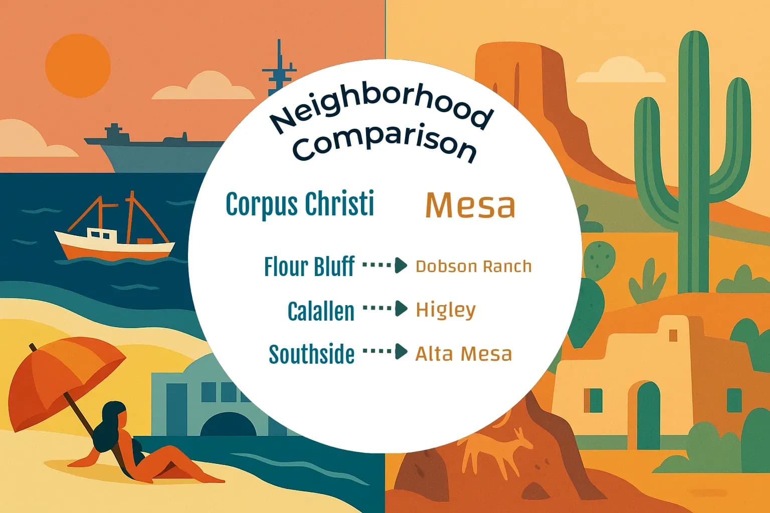Corpus Christi vs Mesa Neighborhood Comparison