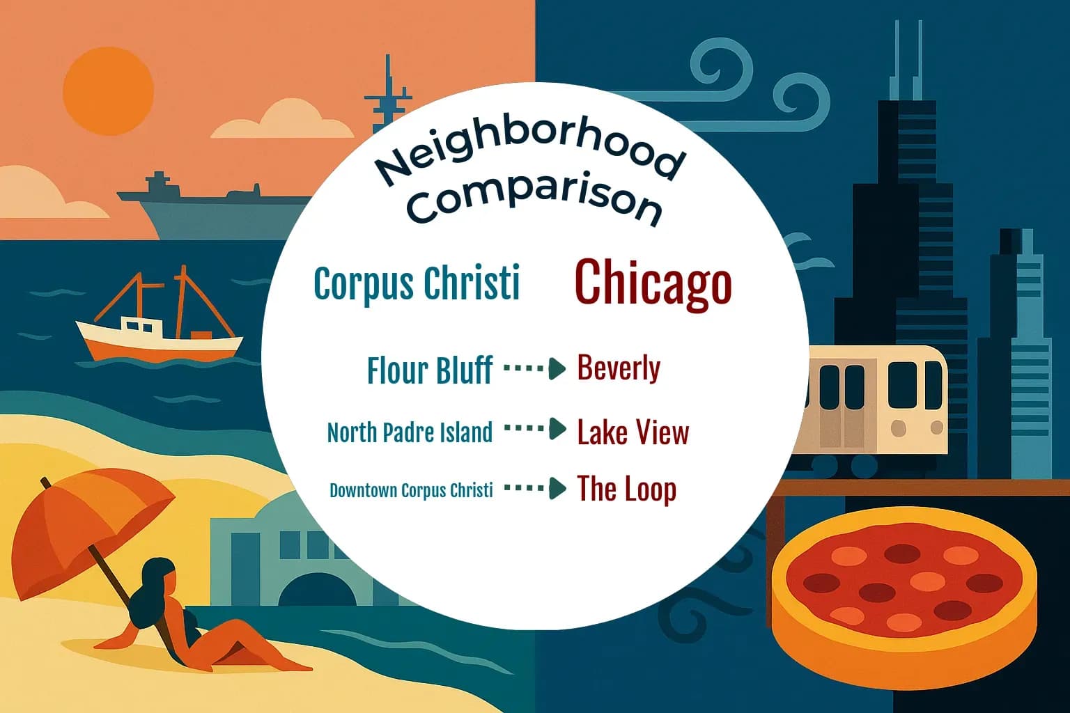 Corpus Christi vs Chicago Neighborhood Comparison