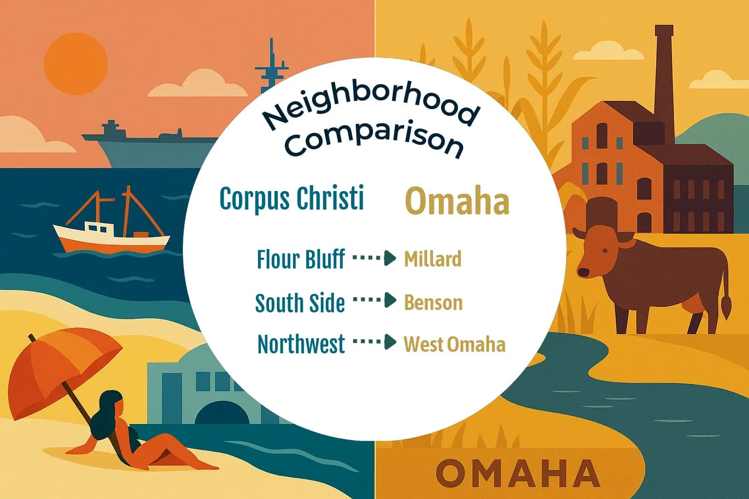 Corpus Christi vs Omaha Neighborhood Comparison
