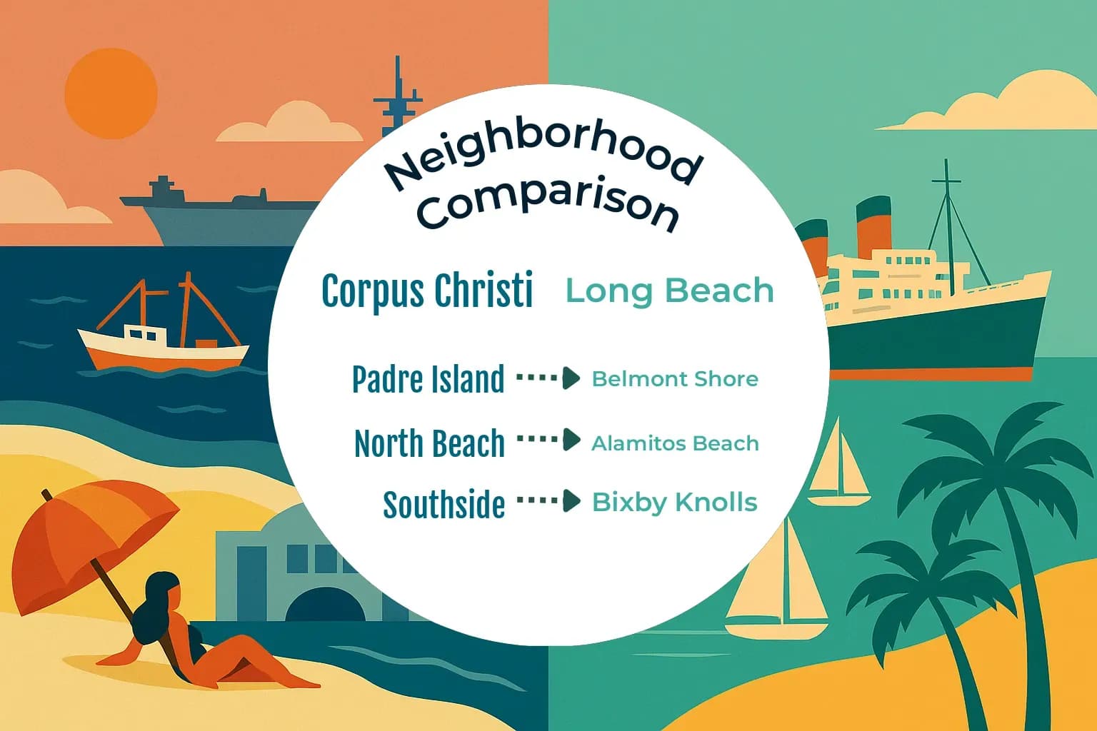 Corpus Christi vs Long Beach Neighborhood Comparison