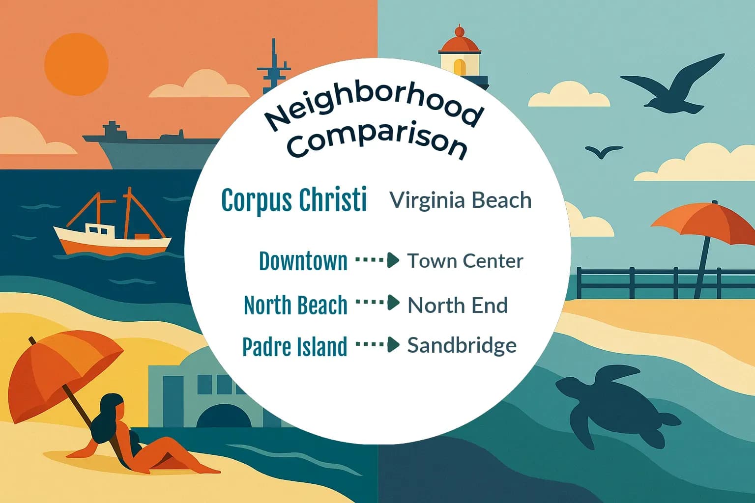 Corpus Christi vs Virginia Beach Neighborhood Comparison