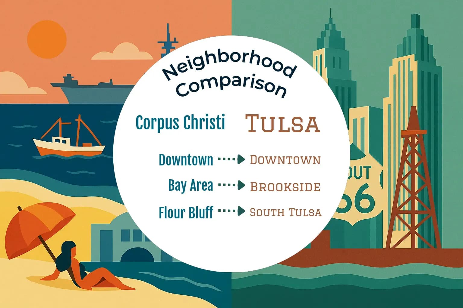 Corpus Christi vs Tulsa Neighborhood Comparison