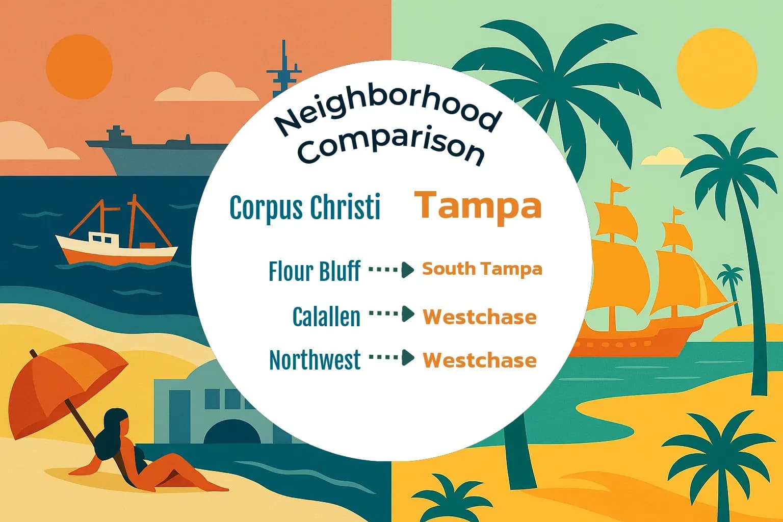 Corpus Christi vs Tampa Neighborhood Comparison
