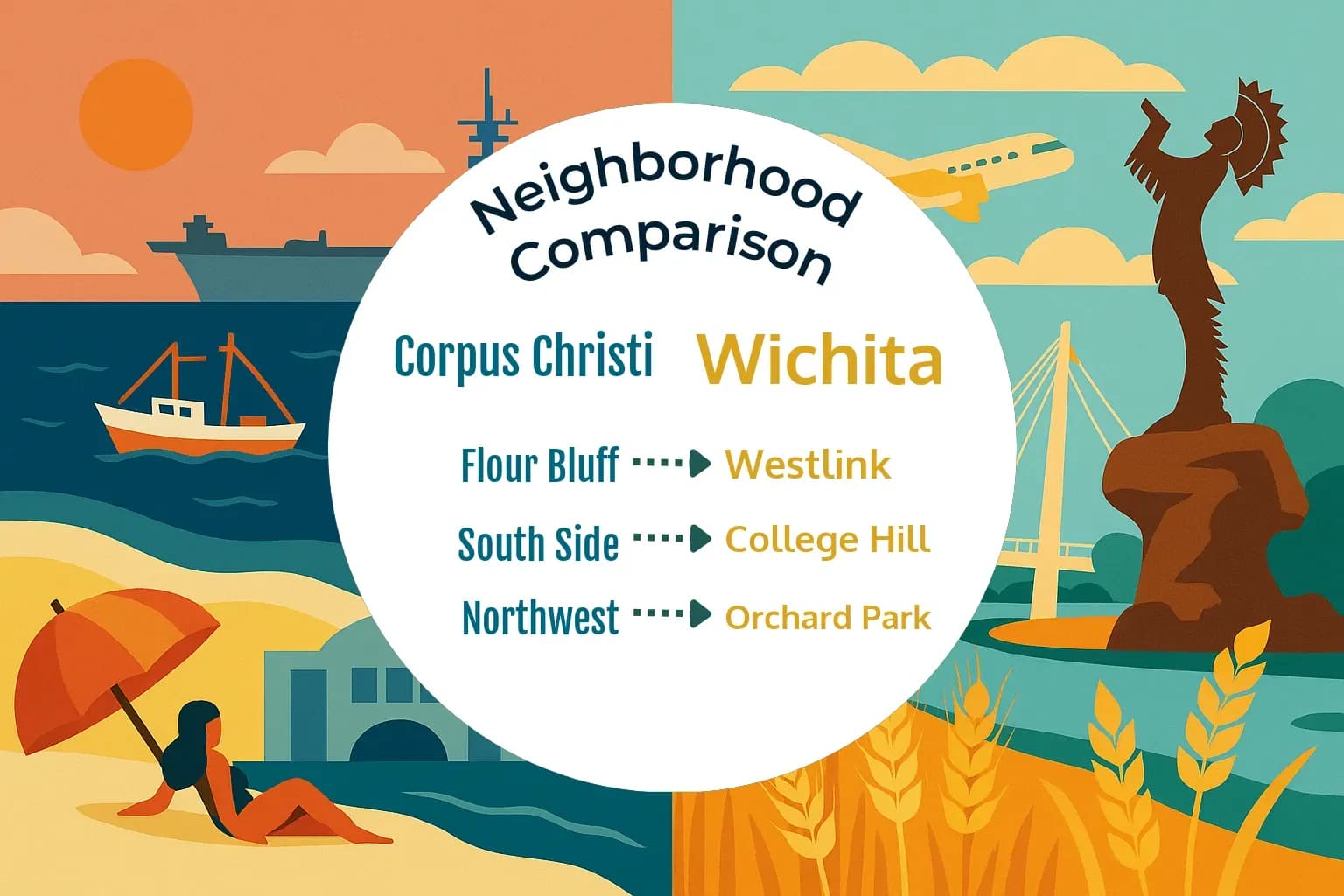 Corpus Christi vs Wichita Neighborhood Comparison