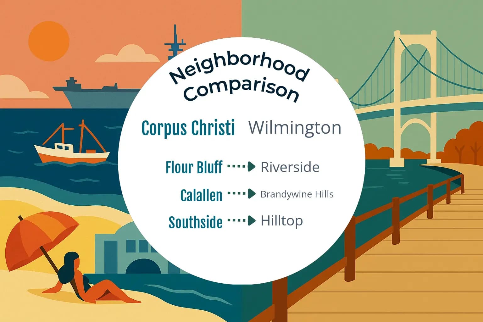 Corpus Christi vs Wilmington Neighborhood Comparison
