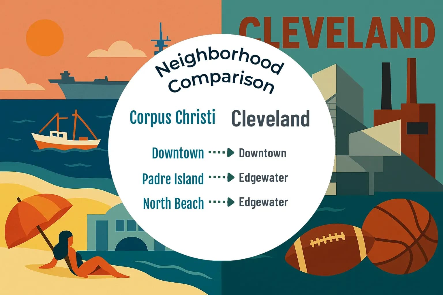 Corpus Christi vs Cleveland Neighborhood Comparison