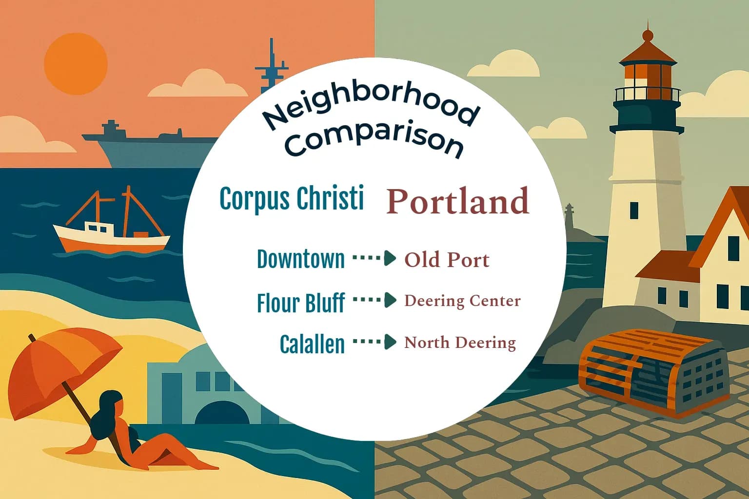 Corpus Christi vs Portland Neighborhood Comparison