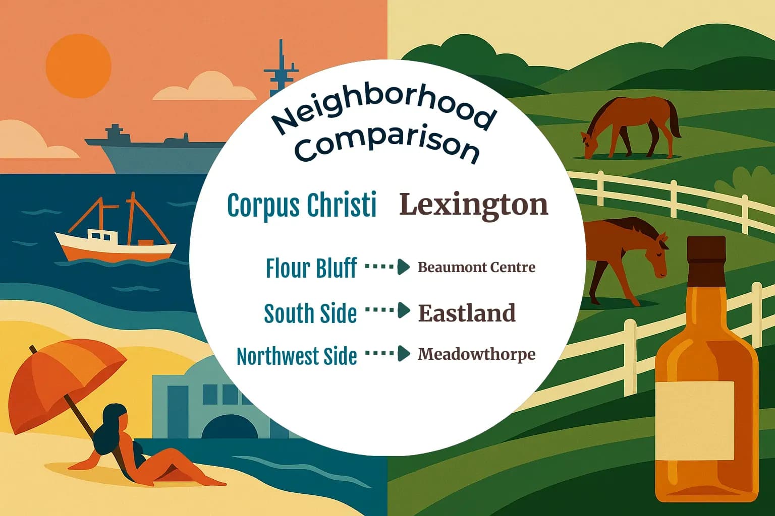 Corpus Christi vs Lexington Neighborhood Comparison