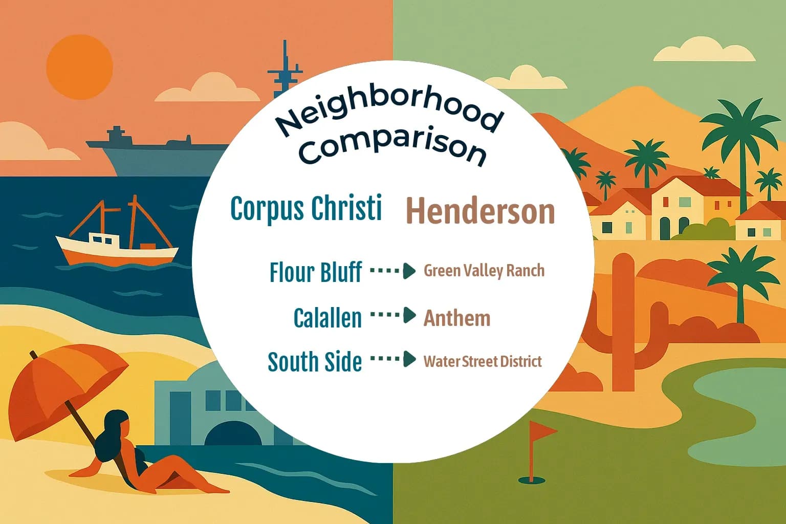 Corpus Christi vs Henderson Neighborhood Comparison
