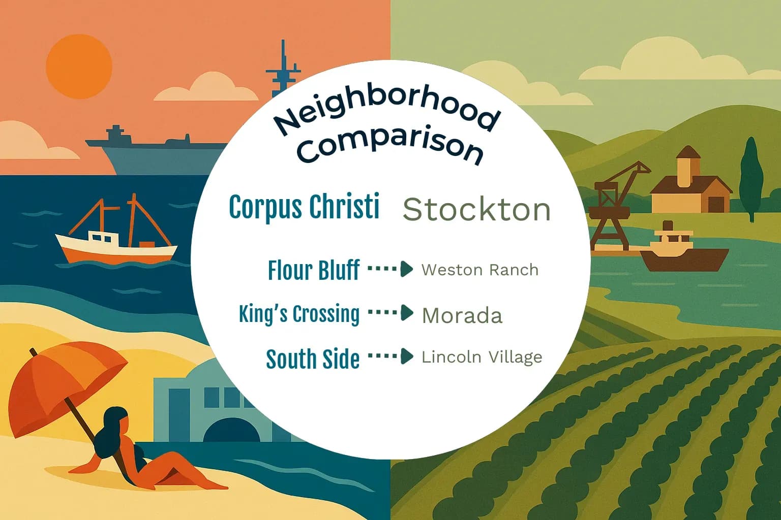 Corpus Christi vs Stockton Neighborhood Comparison