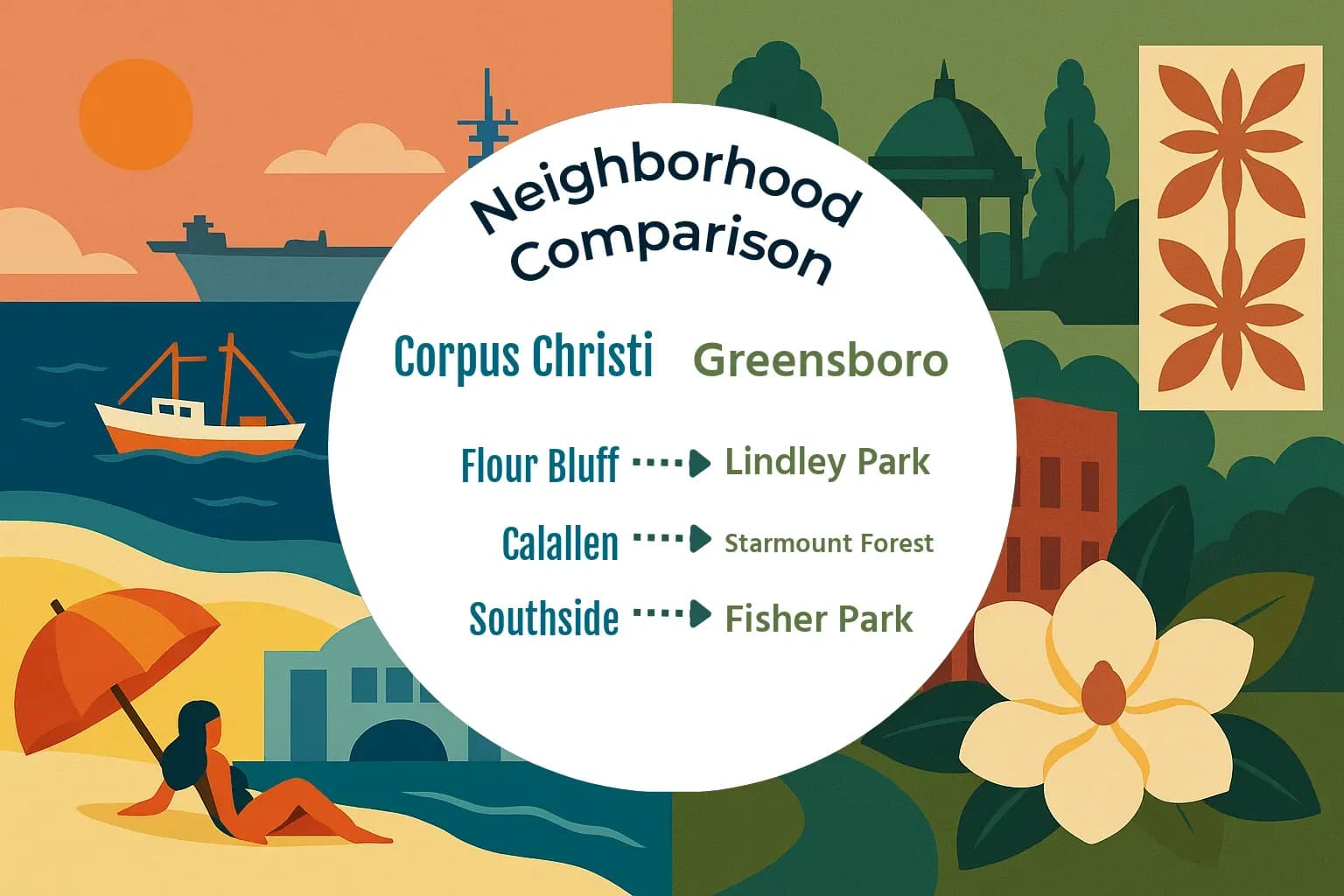Corpus Christi vs Greensboro Neighborhood Comparison