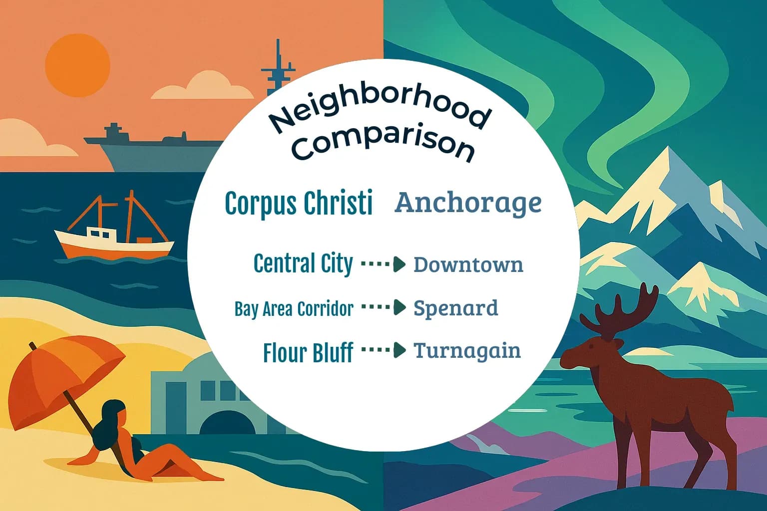 Corpus Christi vs Anchorage Neighborhood Comparison