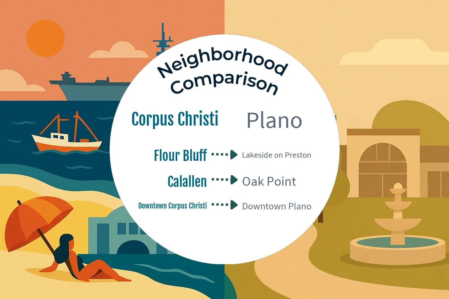 Corpus Christi vs Plano Neighborhood Comparison