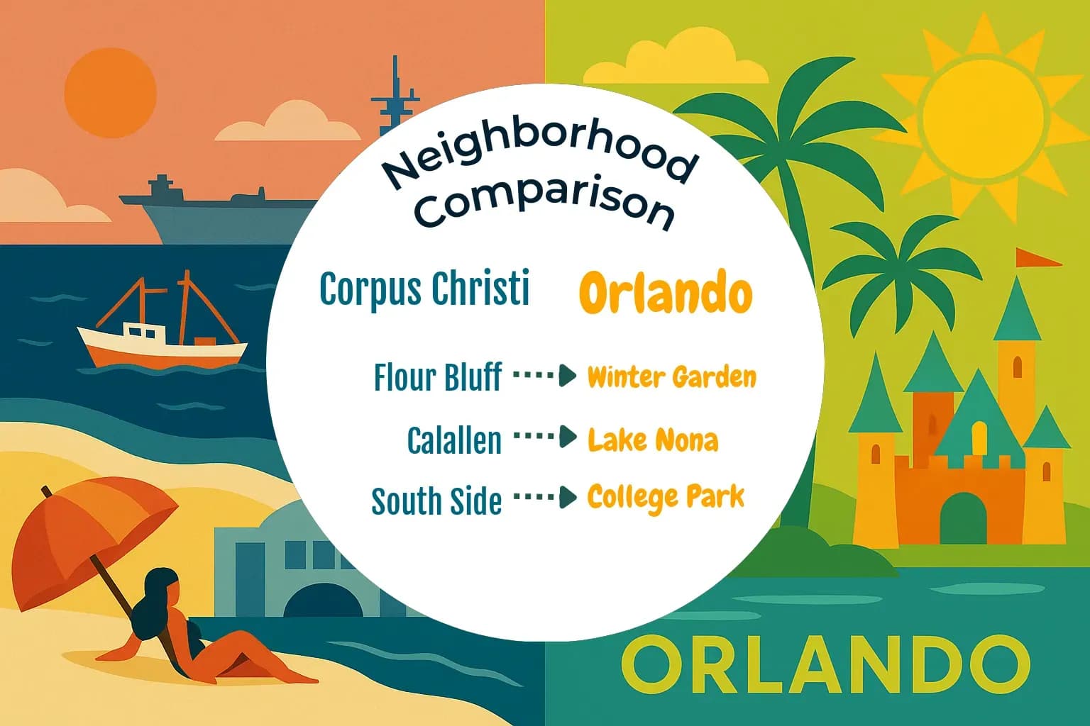 Corpus Christi vs Orlando Neighborhood Comparison