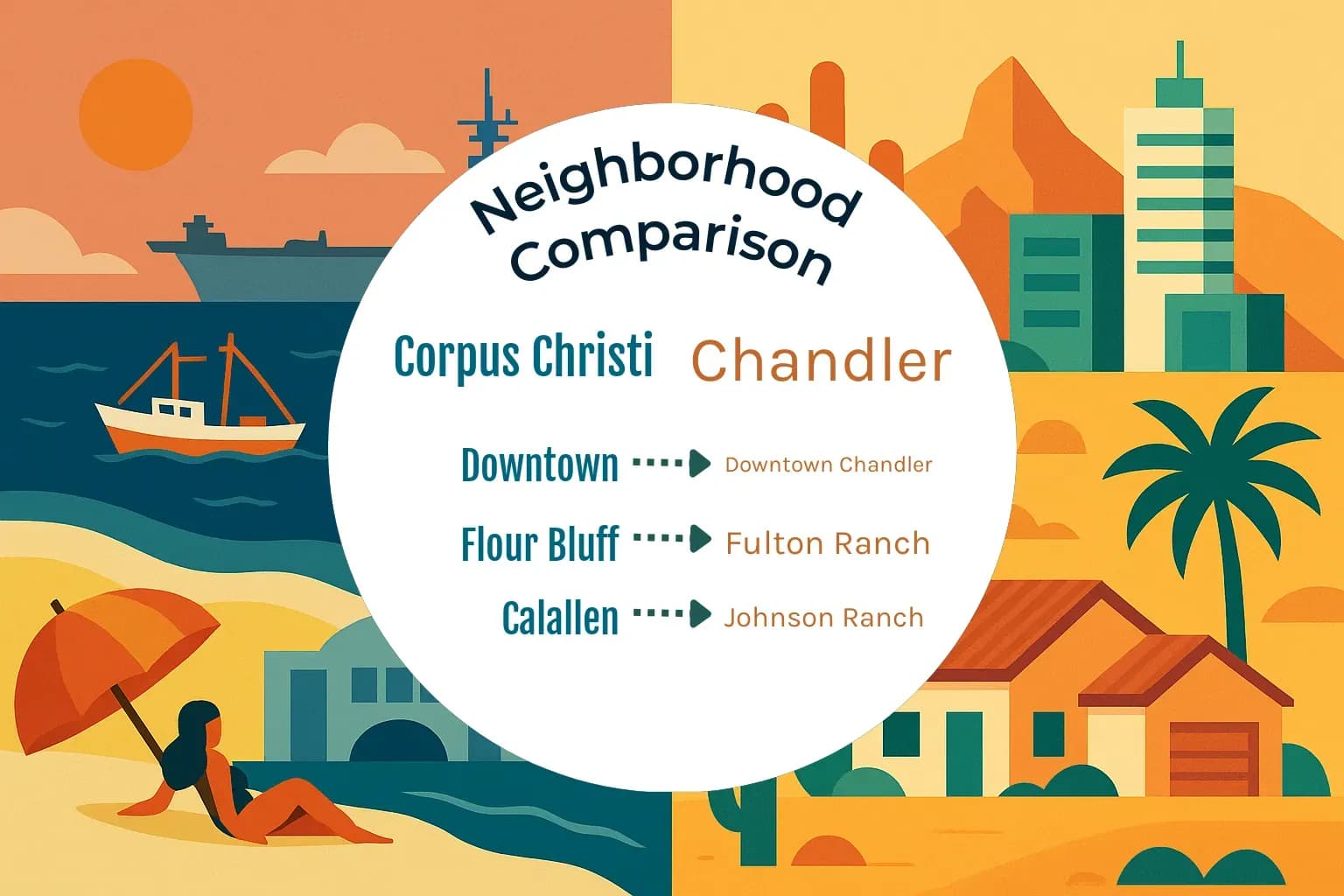 Corpus Christi vs Chandler Neighborhood Comparison