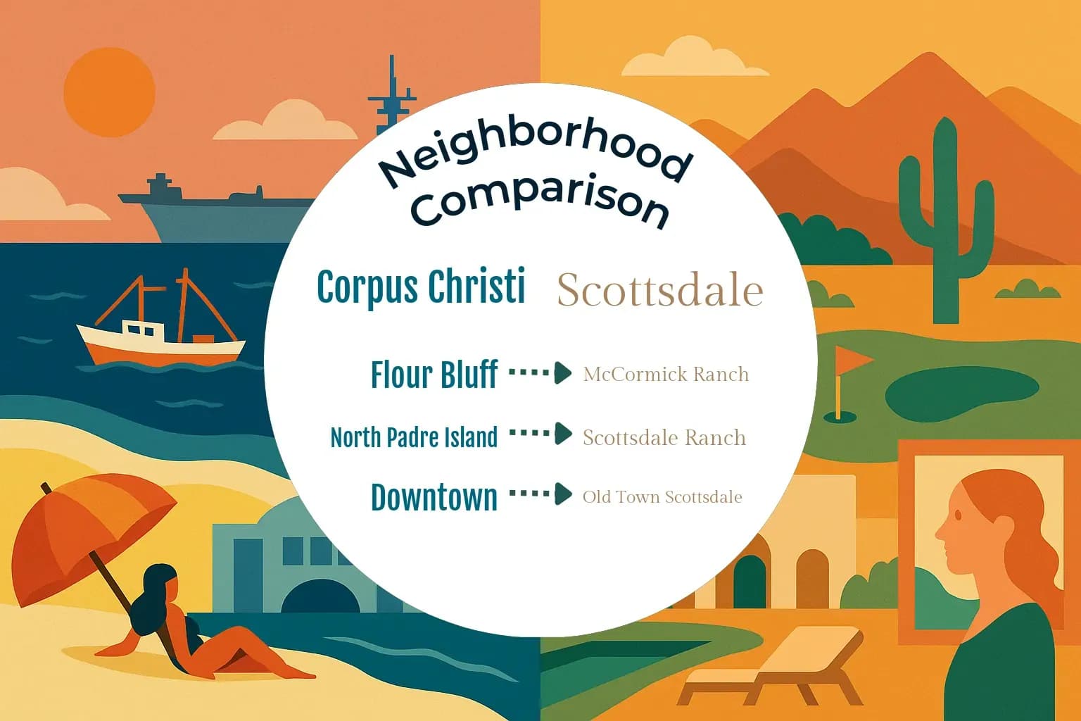 Corpus Christi vs Scottsdale Neighborhood Comparison
