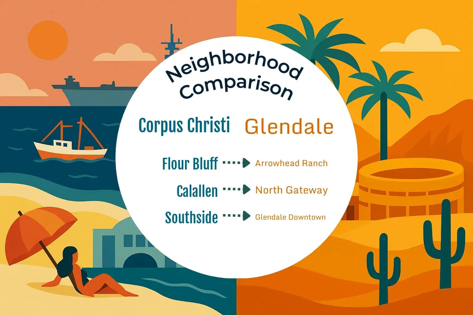 Corpus Christi vs Glendale Neighborhood Comparison