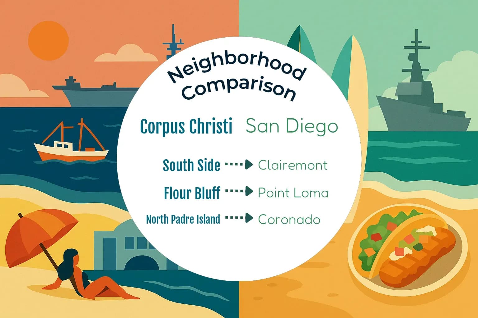 Corpus Christi vs San Diego Neighborhood Comparison