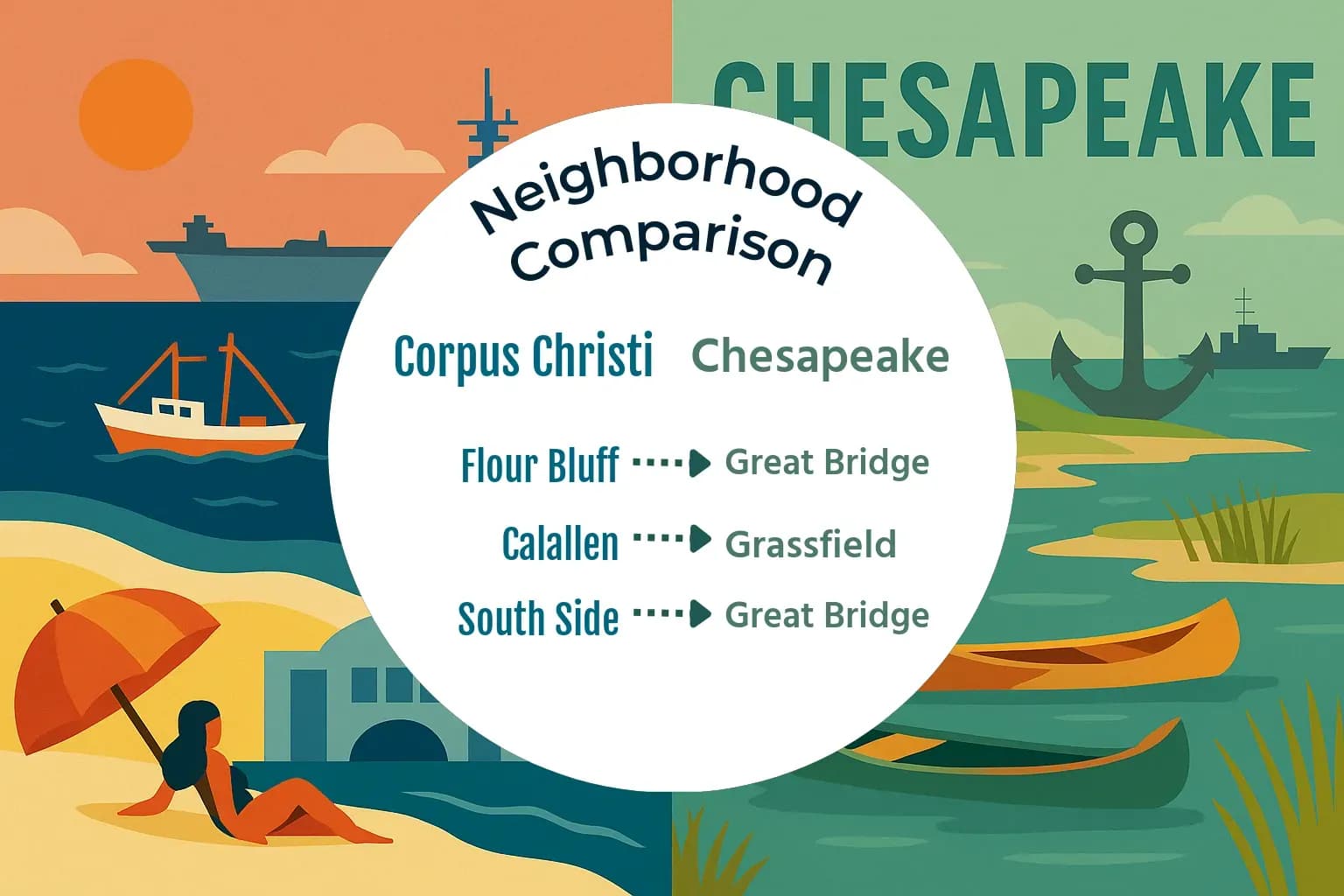 Corpus Christi vs Chesapeake Neighborhood Comparison