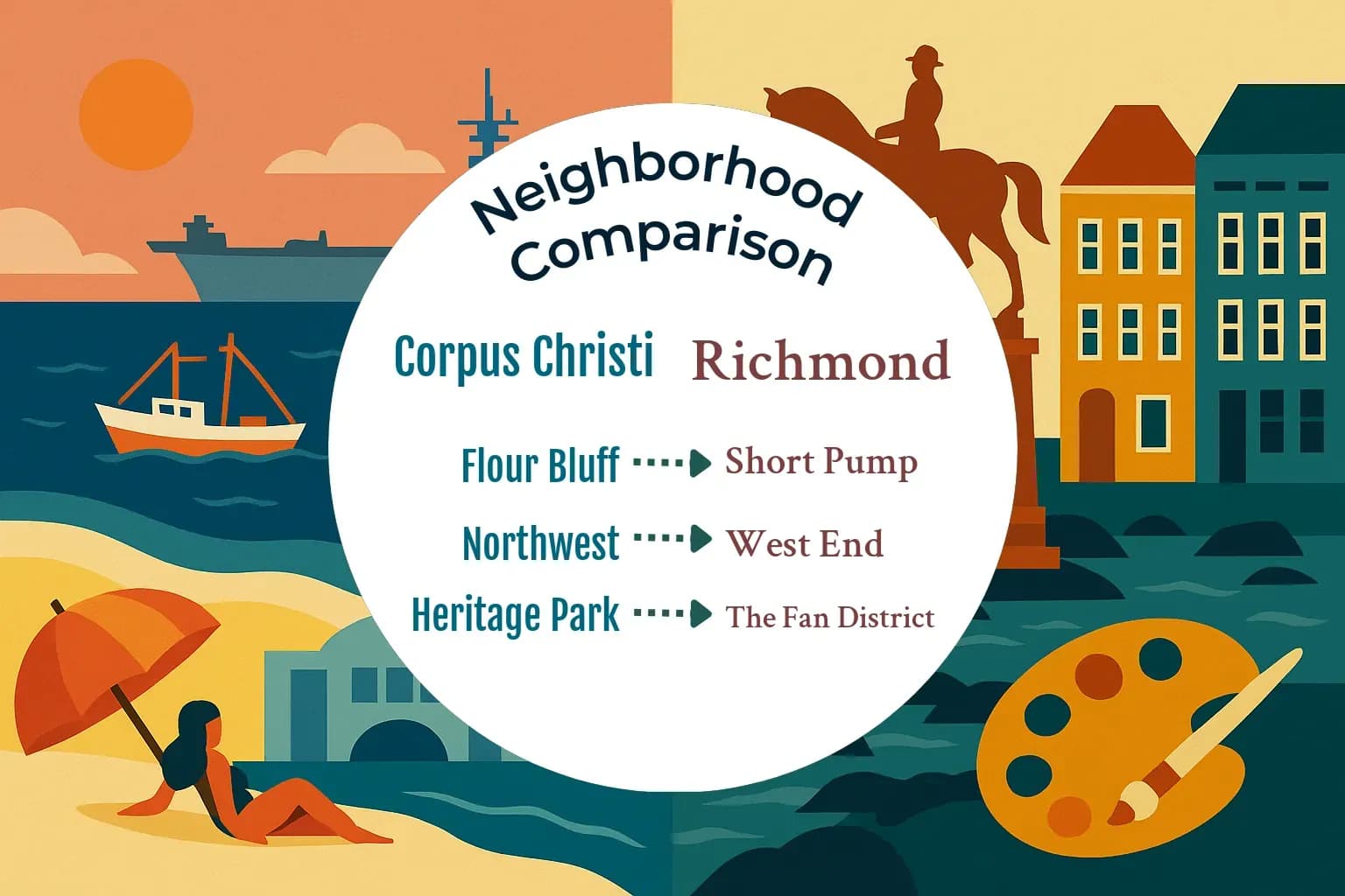 Corpus Christi vs Richmond Neighborhood Comparison