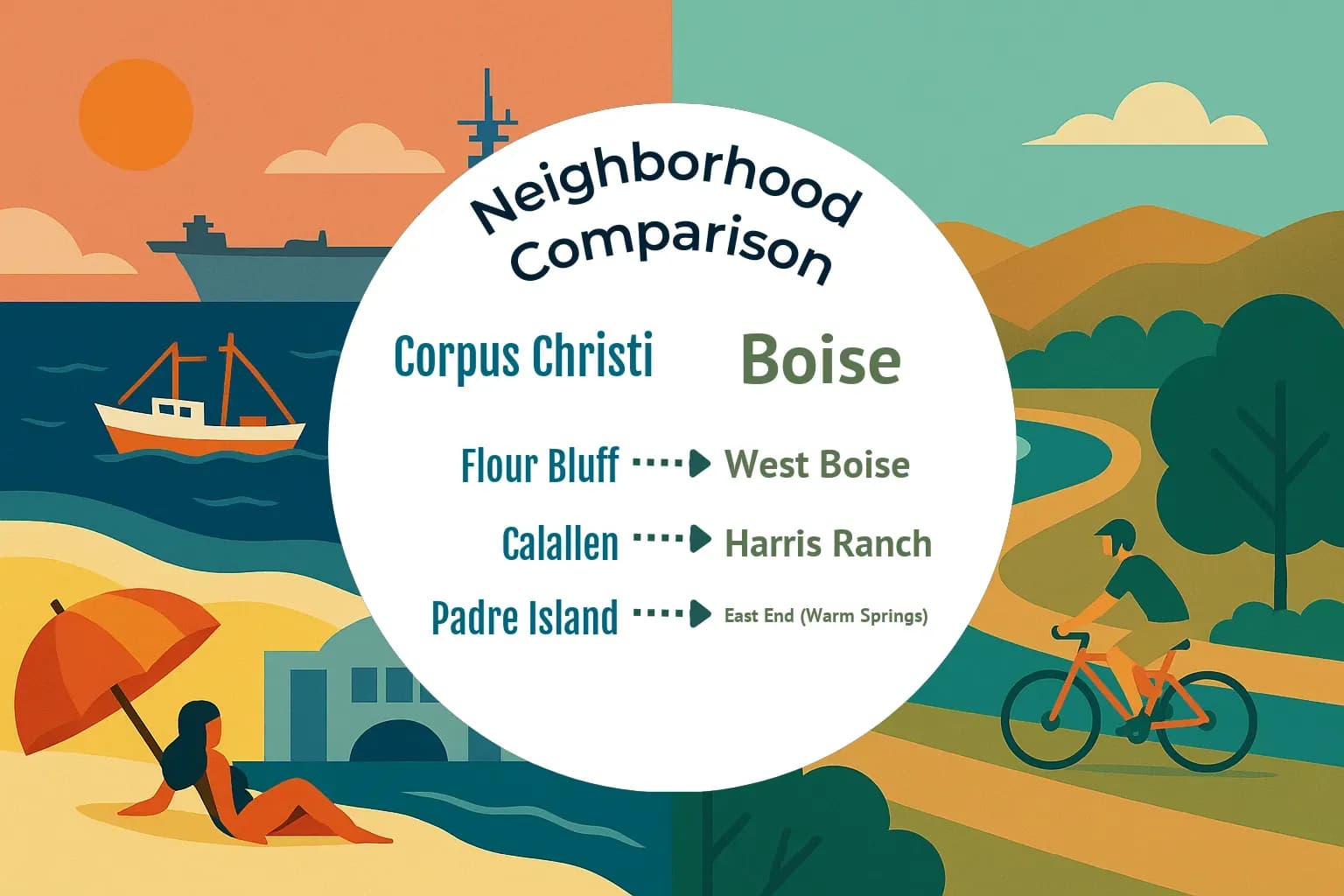 Corpus Christi vs Boise Neighborhood Comparison