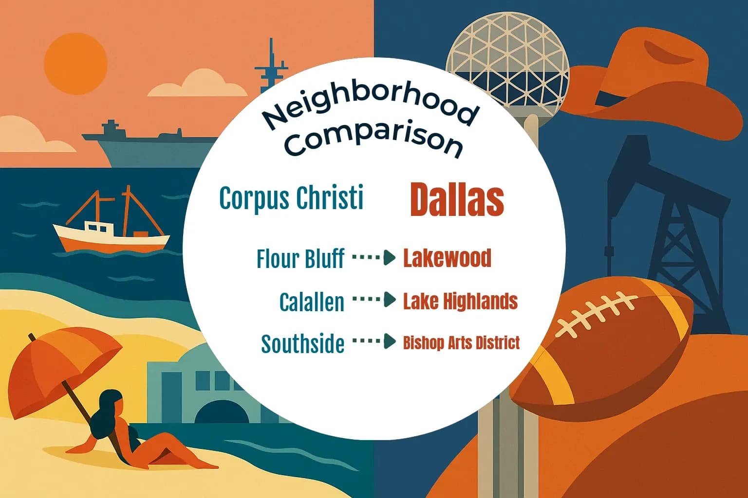 Corpus Christi vs Dallas Neighborhood Comparison