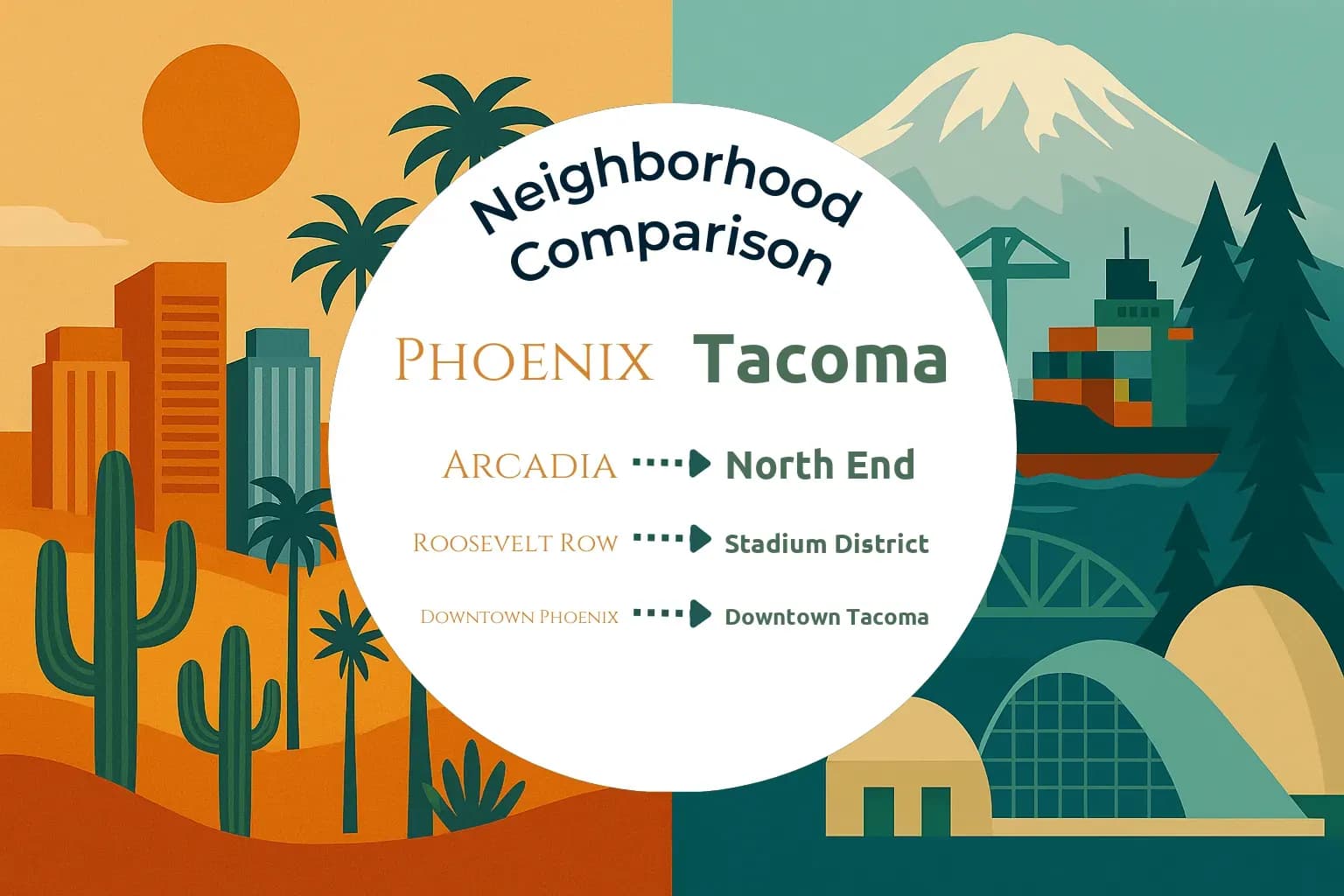 Phoenix vs Tacoma Neighborhood Comparison