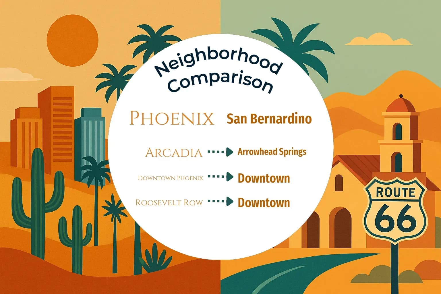 Phoenix vs San Bernardino Neighborhood Comparison