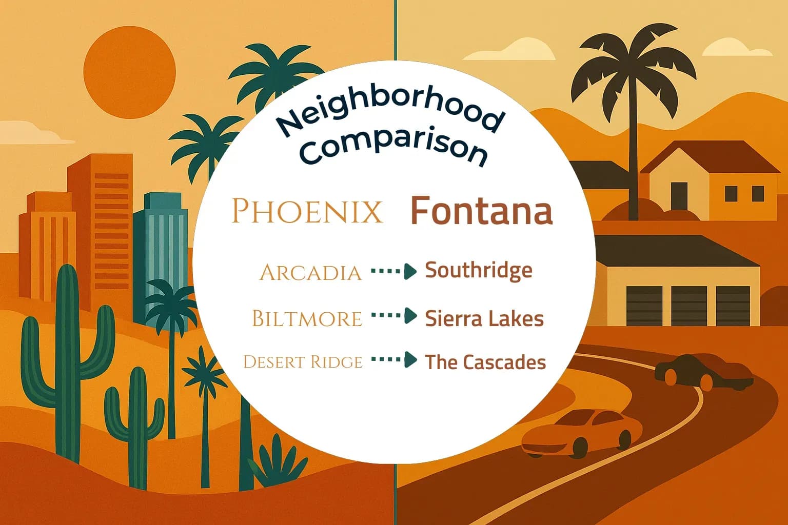 Phoenix vs Fontana Neighborhood Comparison